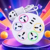 White circular multi-hole conversion socket with British plug, color rotating cover, British standard and European standard universal power converter Specification image